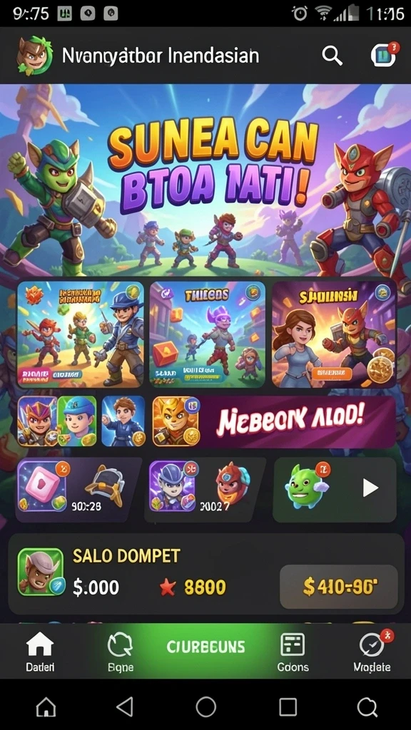 Fitur sosial untuk berbagi pengalaman bermain.
