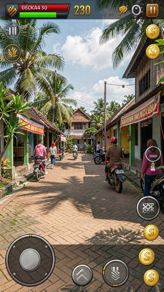 Menampilkan pemandangan indah dari dunia F08.