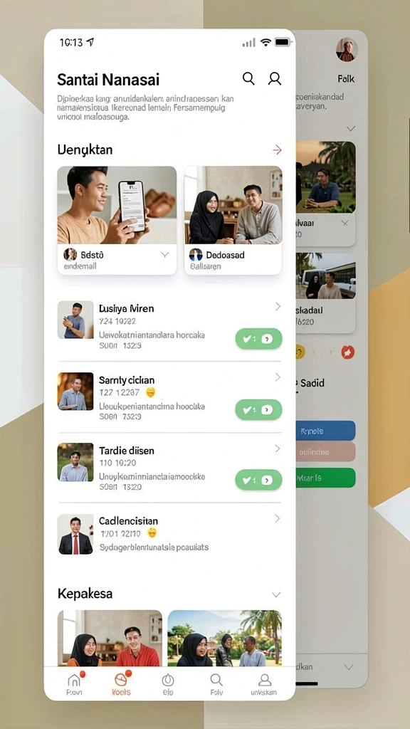 Tampilan antarmuka aplikasi yang menarik dan user-friendly.