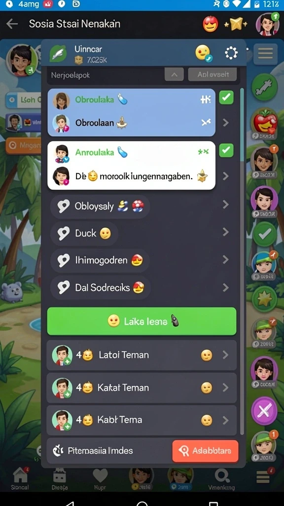 Tampilan antarmuka permainan yang menarik dan mudah dinavigasi.