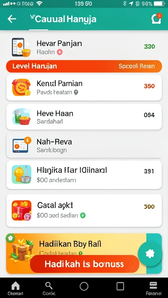 Tampilan menu utama yang menarik dan interaktif.