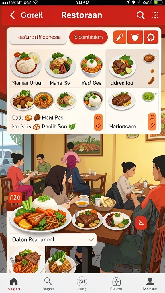 Berbagai pilihan permainan yang tersedia.