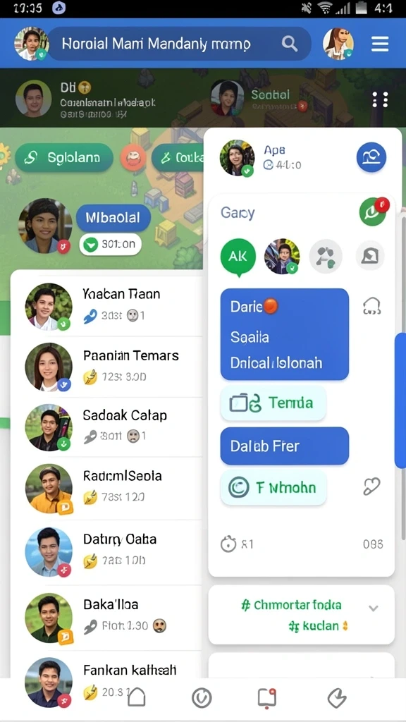 Momen berinteraksi dengan karakter lain di game.